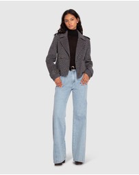 Belle & Bloom - Better Off Military Peacoat - Black/White