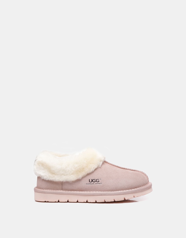 EVERAU - Australian Shepherd Ugg Homey Slipper Cow Leather Upper House Shoes