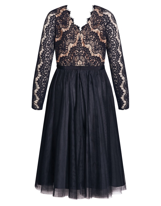 City Chic - Plus sizeRare Beauty Midi Dress - navy