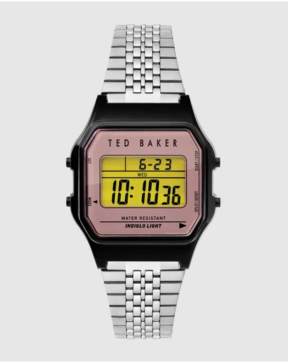 Ted Baker - Urban Ted 80s 36mm Pink Steel Digital Watch