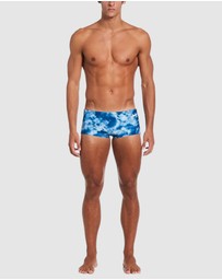 Nike - Hydrastrong Multi Print Blue Square Leg Brief