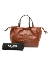 Pre-Loved by Azura Reborn - Pre-Loved Small Calfskin Cuir Triomphe Cabas Drawstring Satchel