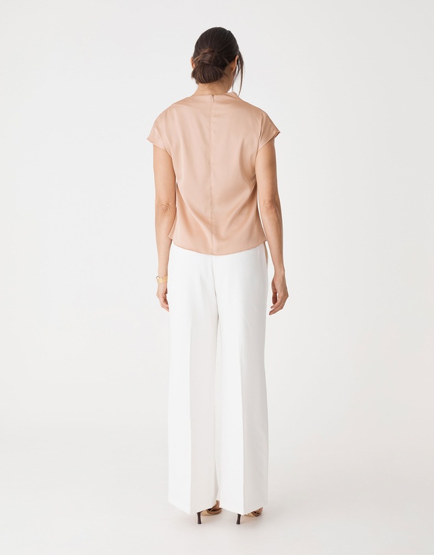 Forcast - Zafina Pleated Draped Top