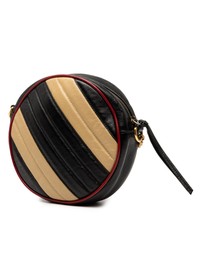 Pre-Loved by Azura Reborn - Pre-Loved Mini GG Marmont Matelasse Leather Torchon Round Crossbody