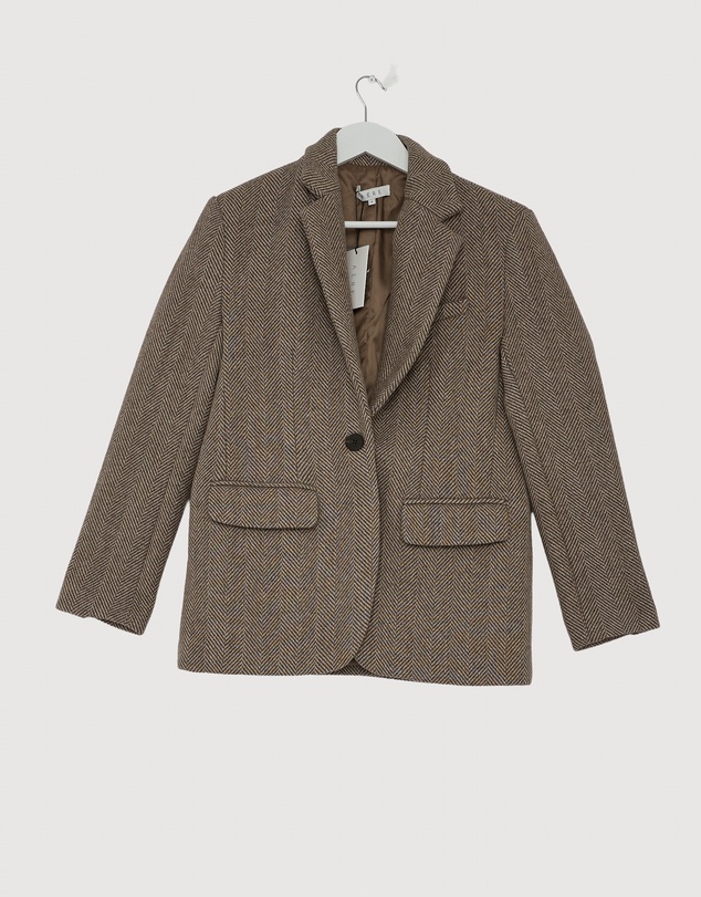 Revibe - Repaired AERE Opal Wool Blend Relaxed Blazer - AU 6