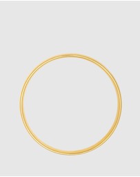 Nialaya Jewellery - Classic 8mm Round Bangle in Gold