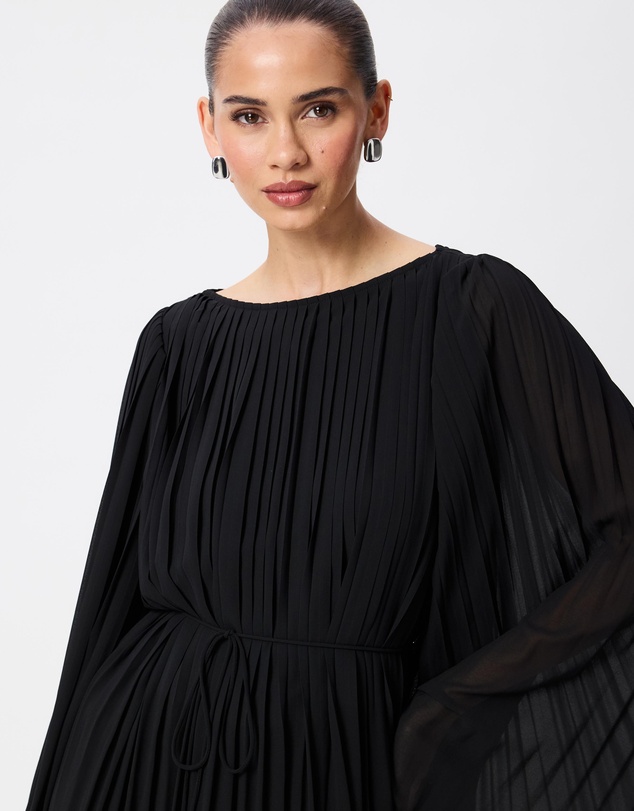 Tussah - Adele Pleated Chiffon Shift Dress