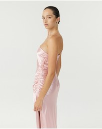 Third Form - Satin Gather One Shoulder Dress