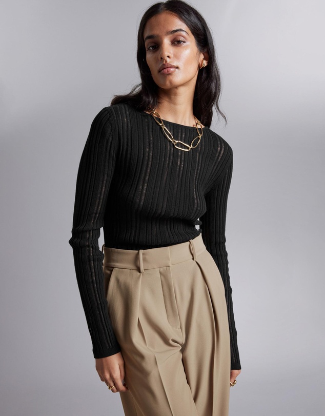 Sheer Rib-Knit Top by & Other Stories Online | THE ICONIC | Australia