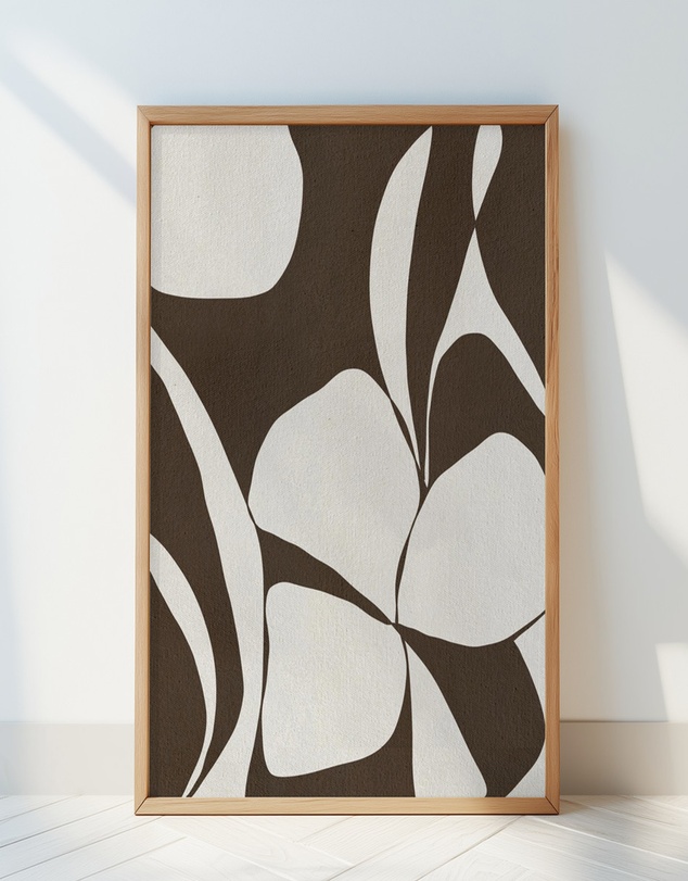 Olive et Oriel - Muted Petals No 1 by Shatha Al Dafai Art Print
