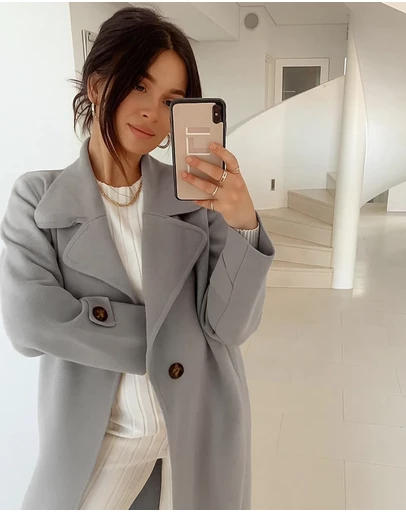 Esther & Co - Fireplace Coat - Grey