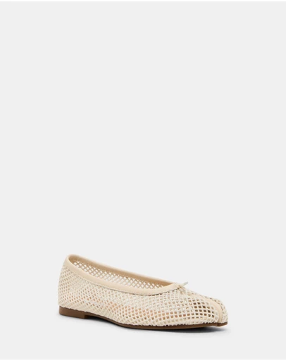 Steve Madden - Calico-Mesh Bone Flats