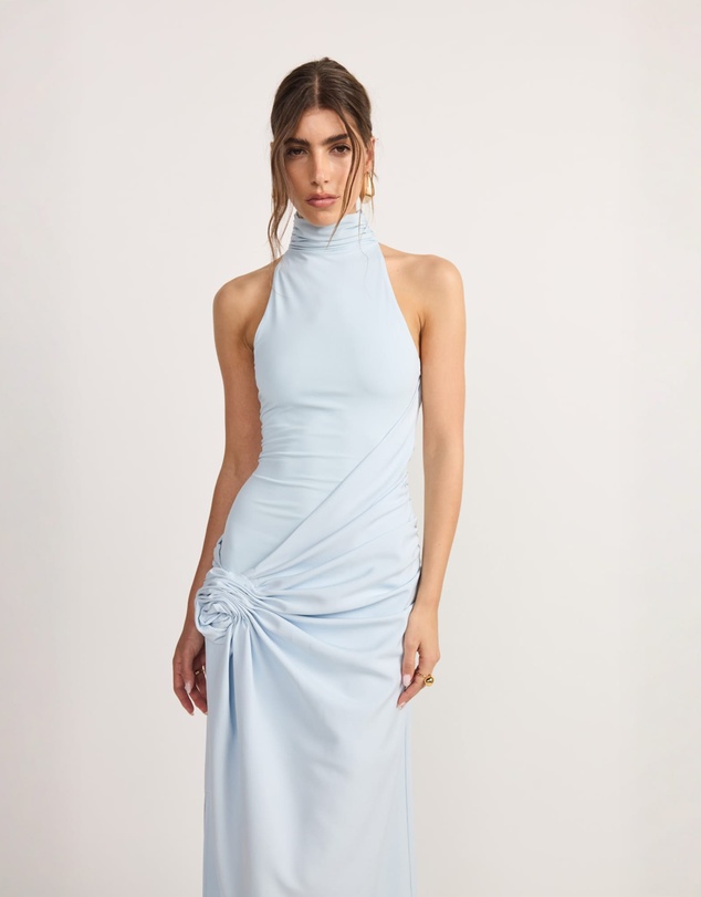 TOJHA - Mario Halter Maxi Dress Glacier Blue