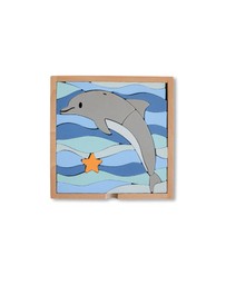 Axis Toys - Stellavan & Papa - 3-in-1 Small Block Puzzle, Dolphin