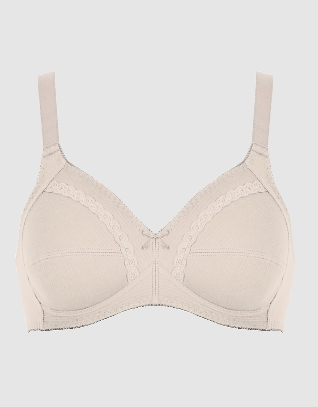 Naturana - Wirefree Ribbed Pure Cotton Bra