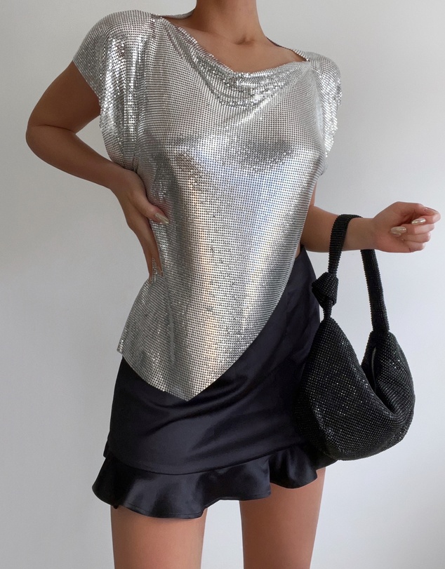 Olga Berg - JESSICA Crystal Mesh Bag