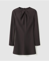 M.N.G - Long-Sleeved Dress With Draped Neck