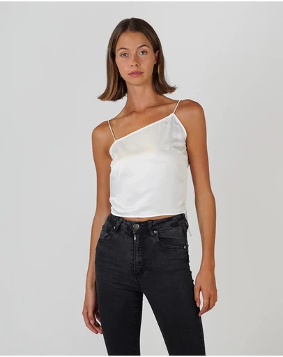 Lydan The Label - Asymmetrical Silk Top