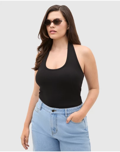 Seed Heritage - Halter Rib Scoop Neck Tank