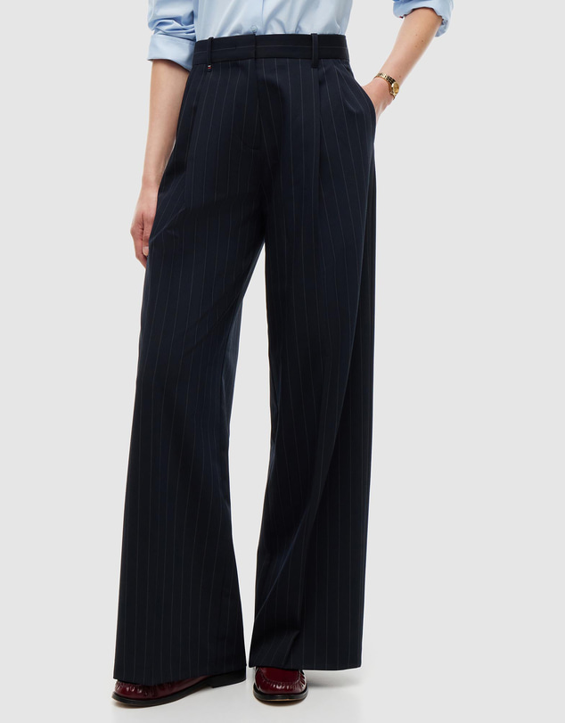 Tommy Hilfiger - Pleated Twill Wide Leg Trousers
