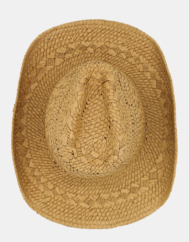 Morgan & Taylor - Kira Woven Straw Cowboy Hat in Tan Brown