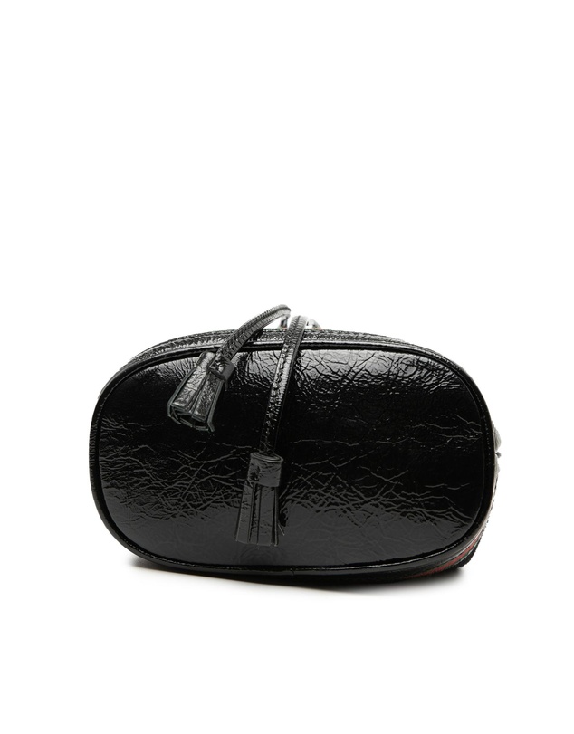 Pre-Loved by Azura Reborn - Pre-Loved Mini Suede and Patent Web Ophidia Bucket Bag