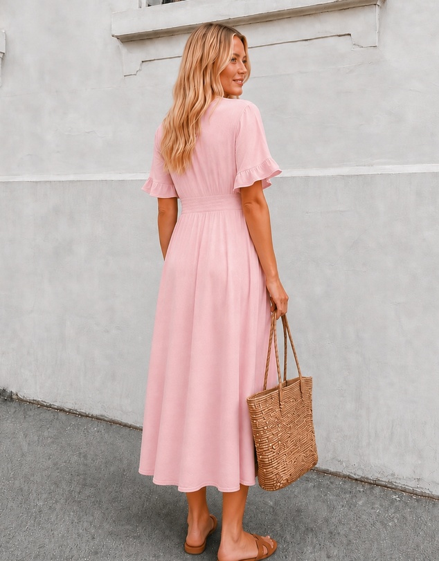 Esther & Co - Korbela Dress - Powder Pink