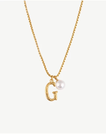 Zahar - Pearl Letter G Necklace