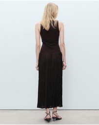 M.N.G - Parrot Combined-Fabric Long Dress