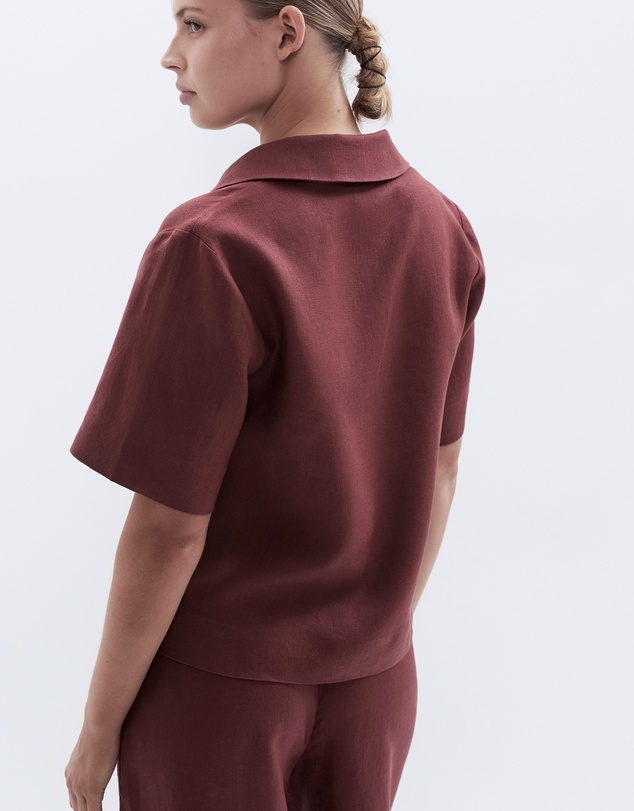 UNISON - Collared Linen Top