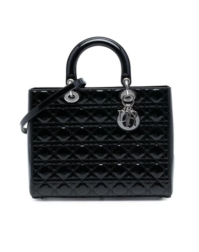 Pre-Loved by Azura Reborn - Pre-Loved Large Patent Cannage Lady Dior