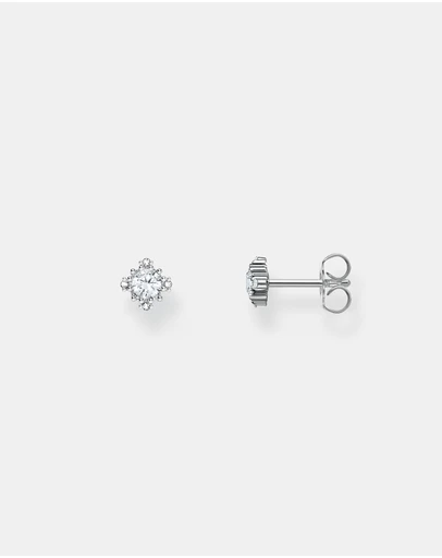 THOMAS SABO - Vintage Romance Small ear studs with white zirconia