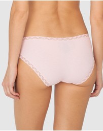 Natori - Bliss Lace Trim Pima Cotton Hipster Girl Brief