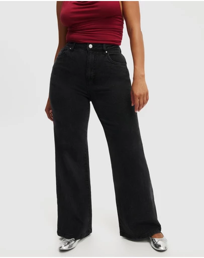 Cotton On - Curvy Stretch Wide Jeans