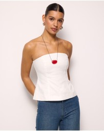 AERE - Arden Strapless Top