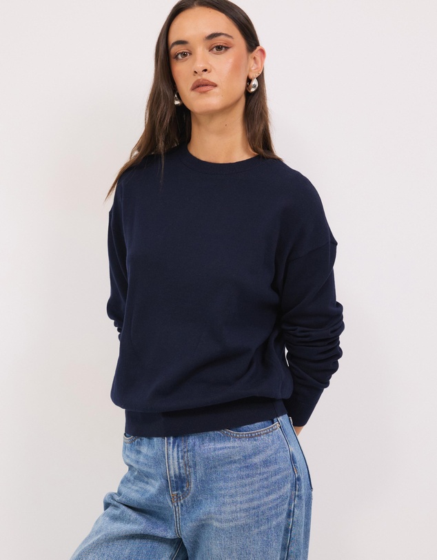 Calli - Melton Relaxed Knit Jumper