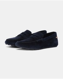 Tommy Hilfiger - Flag Soft Suede Driver Loafers - Women's