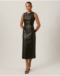 Tussah - Cameron Leather Look Midi Dress