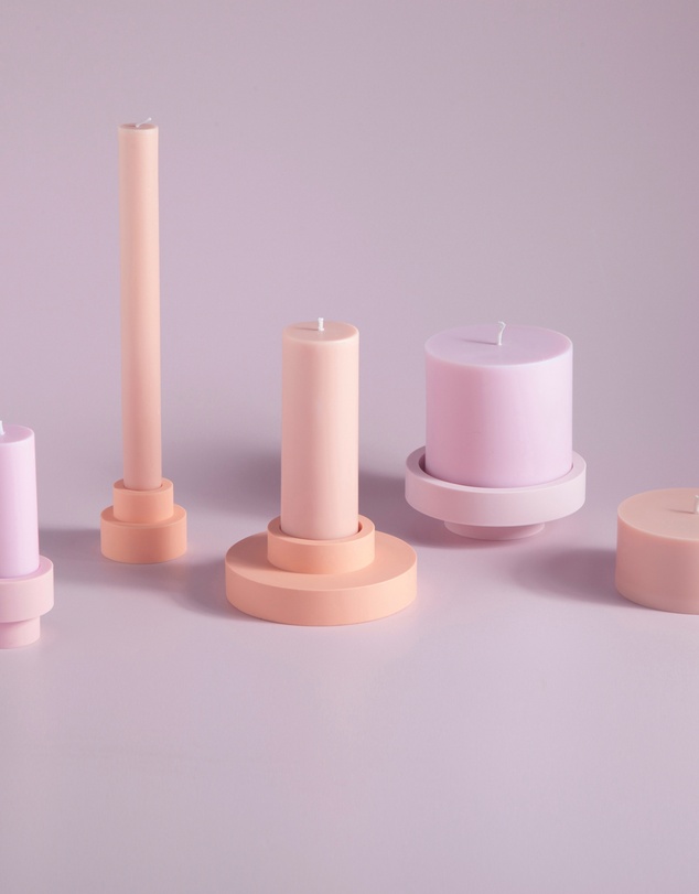 porter green - flipp sml silicone unbreakable candle holder set