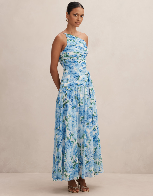 Forever New Petite - Connie Petite Ruched Asymmetrical Maxi Dress