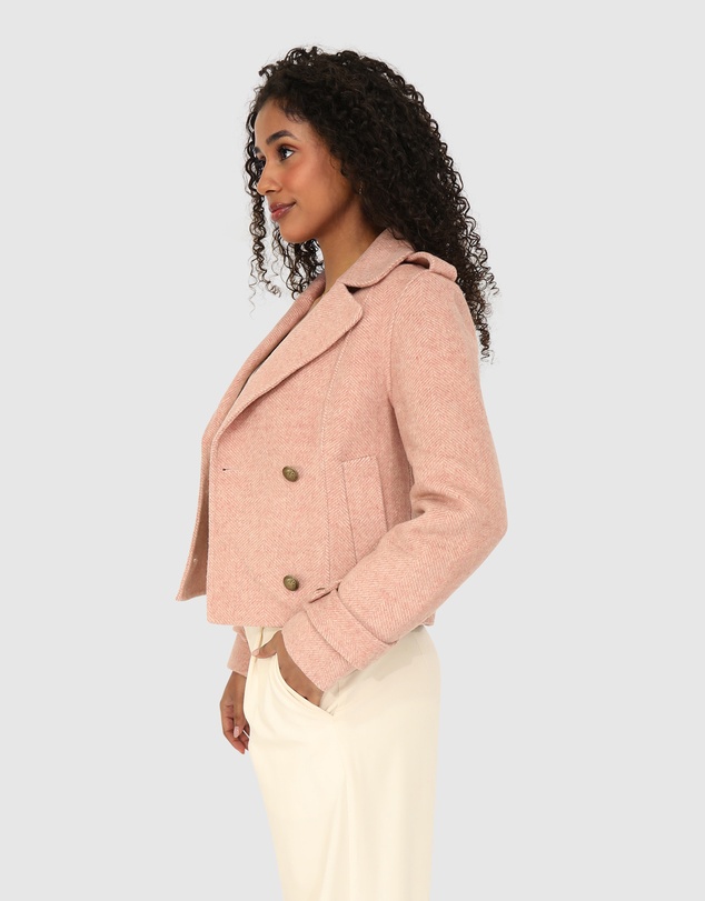 Belle & Bloom - Better Off Military Peacoat - Blush