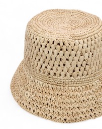 Morgan & Taylor - Coralia Crochet Bucket Hat in Natural