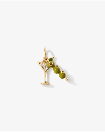 Michael Hill - Martini Cocktail Duo Pendant with Cubic Zirconia in 18kt Gold Vermeil