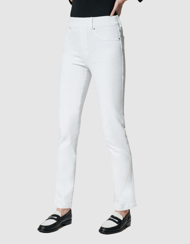 Spanx - Ankle Straight Leg Jeans - White