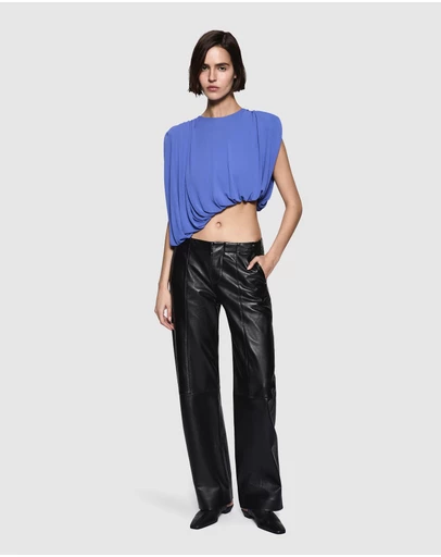 MISHA - Liria Jersey Draped Top
