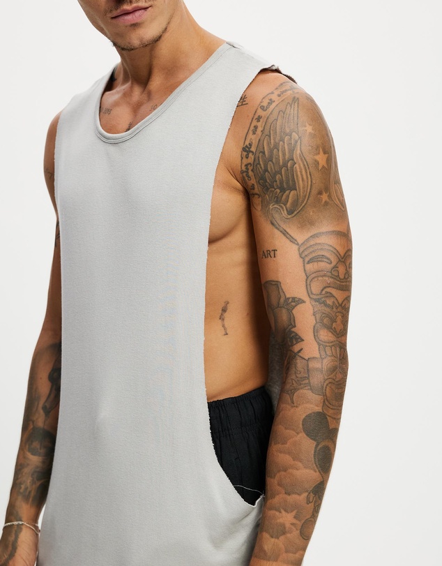 Surrounded By Ghosts - The Titanium Rib Knit Muscle T-Shirt