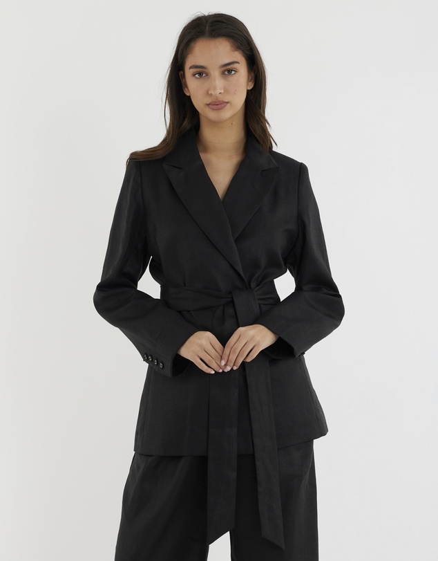 Amelius - Mia Double Breasted Tie Blazer