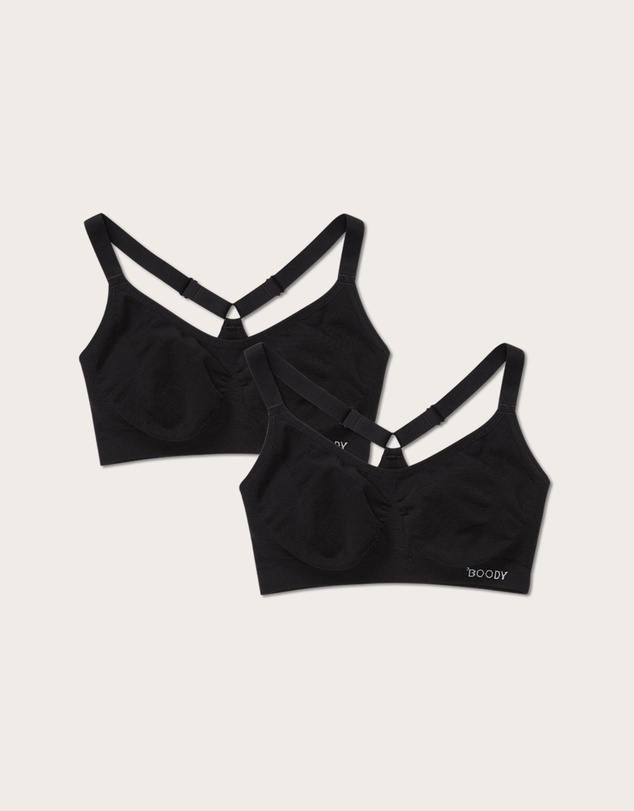 Boody - 2-Pack Full Bust Wireless Racerback Bra