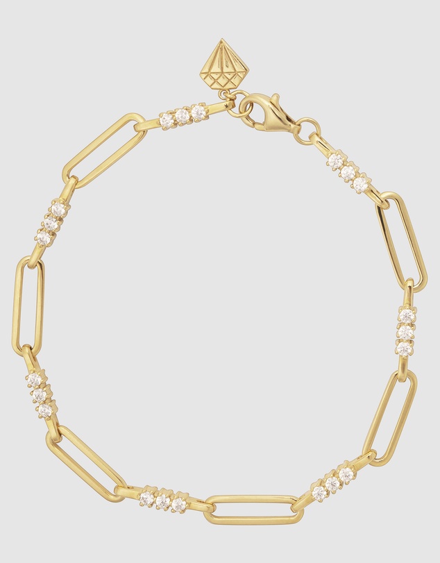 Wanderlust + Co - Link Topaz 14K Gold Vermeil Bracelet