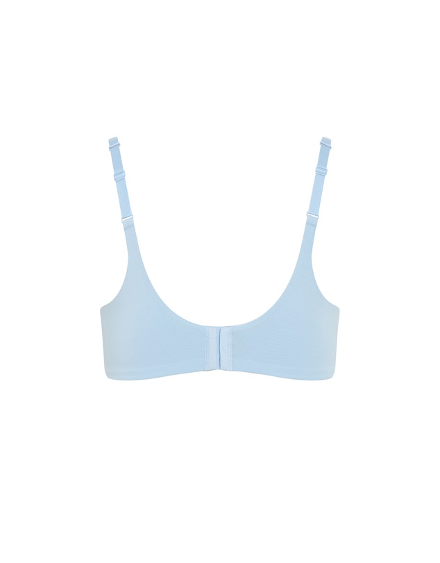 City Chic - Plus Size Smooth & Chic Cotton T-Shirt Bra - sky blue